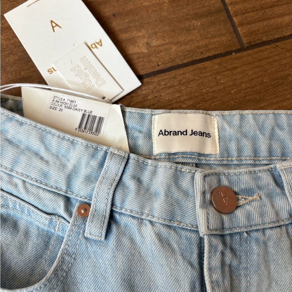 ABRAND 94 High Slim 'Daisy Blue' NWT size 25 - Picture 5 of 5